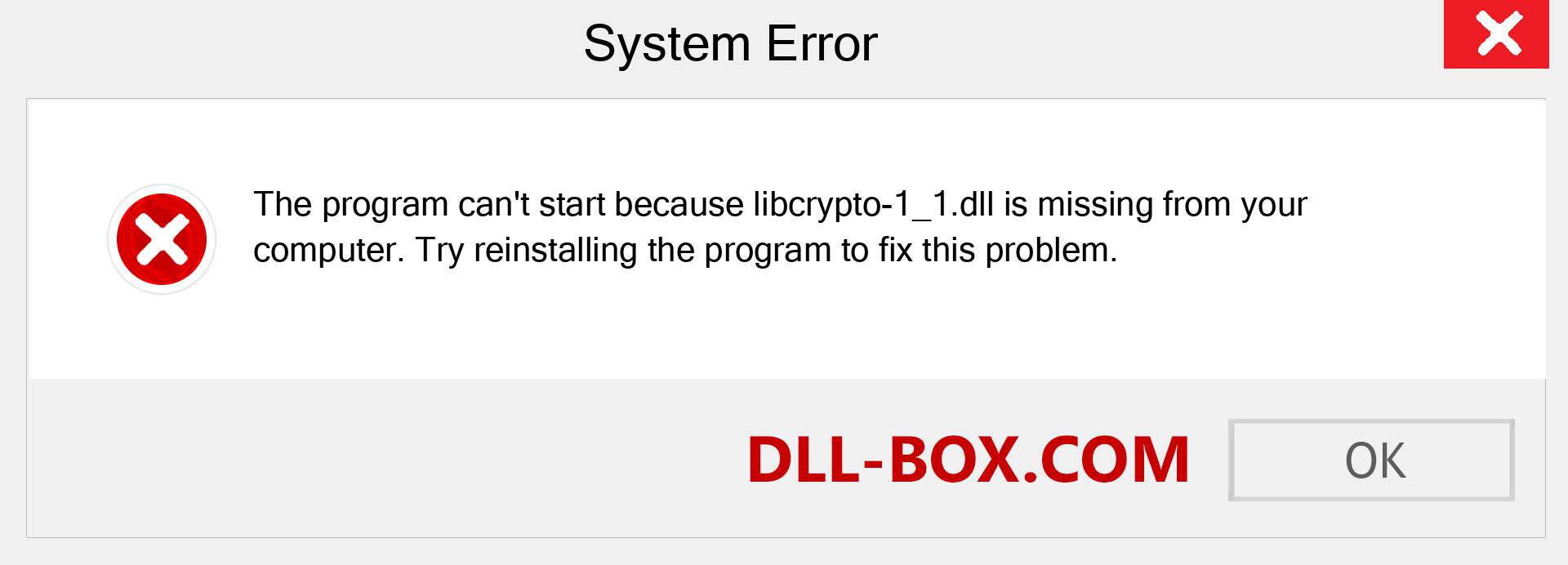 libcrypto-1_1.dll file is missing?. Download for Windows 7, 8, 10 - Fix  libcrypto-1_1 dll Missing Error on Windows, photos, images