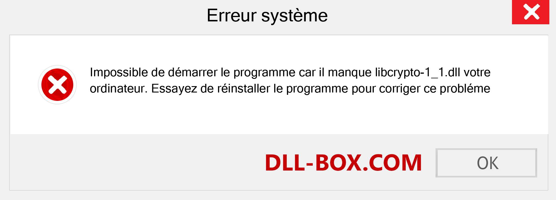 Le fichier libcrypto-1_1.dll est manquant ?. Télécharger pour Windows 7, 8, 10 - Correction de l'erreur manquante libcrypto-1_1 dll sur Windows, photos, images